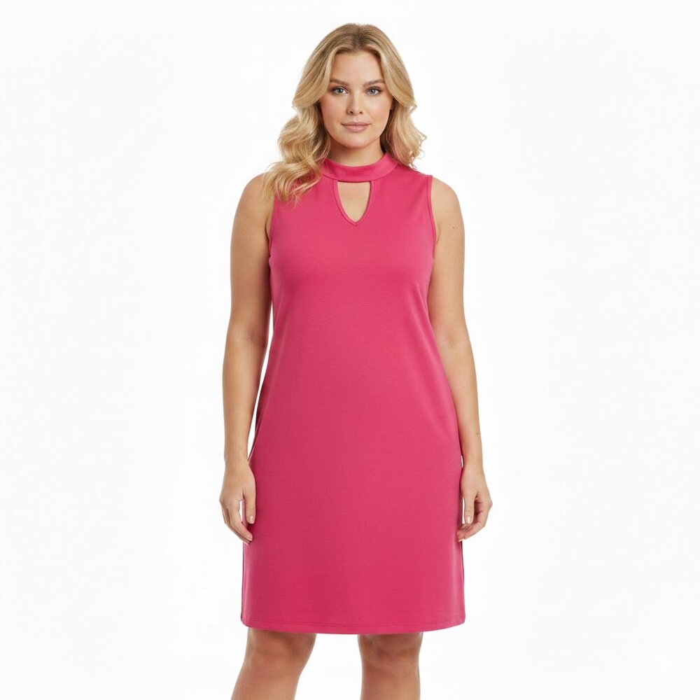Fuchsia Sleeveless Short Dress